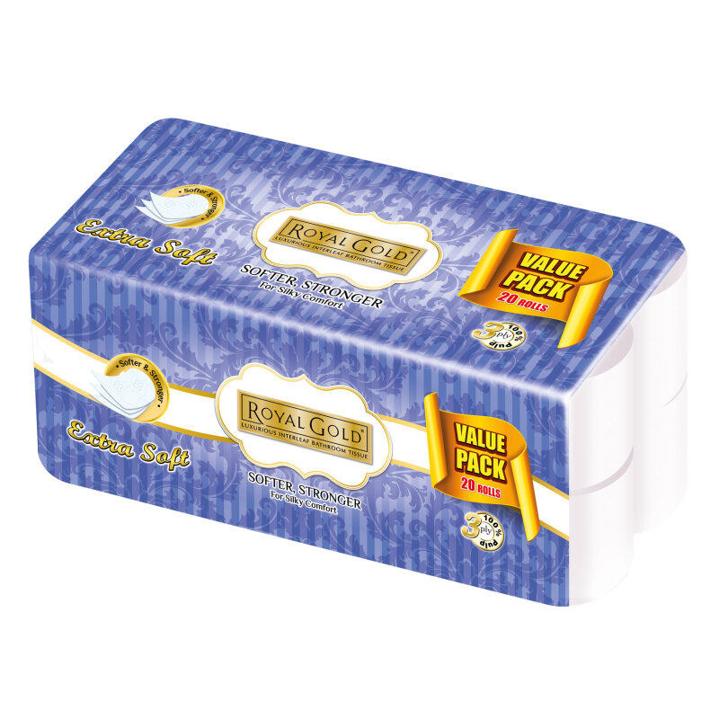 Buy Royal Gold Elegant Toilet Tissue 20 rollsx220 sheets
(PulpPaper)FREE 1pkt of R/Gold Twin Tone Soft Pack 50s Malaysia