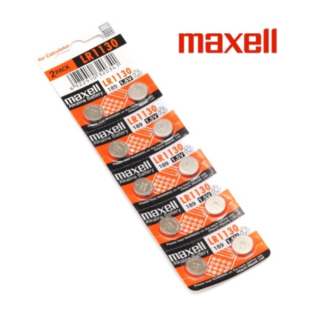 10PCS LR1130 GENUINE Maxell Button Cell Alkaline Battery 1.5V Malaysia
