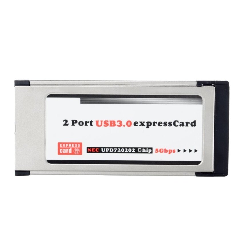 2 Port USB 3.0 Express Card 34mm Adapter for laptop - Silver Malaysia