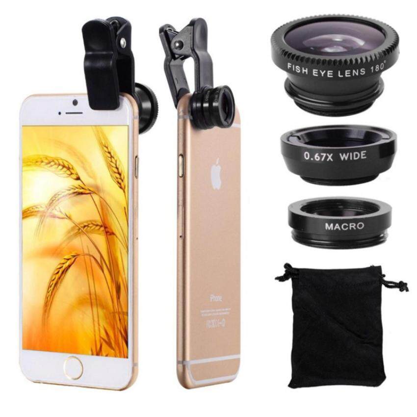 3 In 1 Mobile Phone Macro Fish Eye Lens Universal Wide Camera Lenses for Samsung Galaxy S8 S3 S5 Vivo Oppo Xiaomi Smart Phone - intl