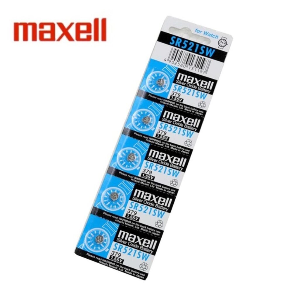 5PCS SR521SW GENUINE Maxell Silver Oxide Battery 1.55V Malaysia
