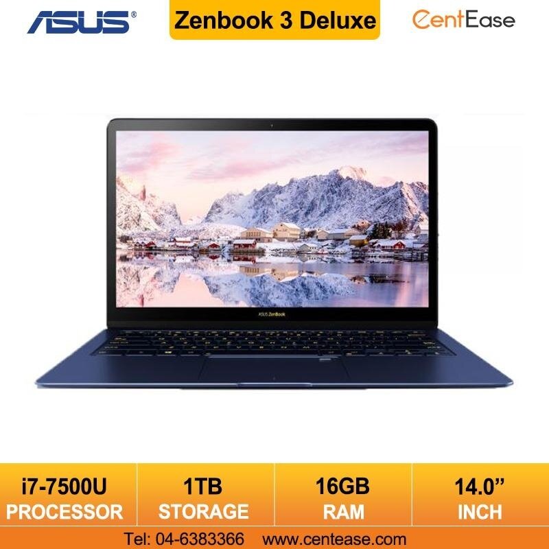 Asus Zenbook 3 Deluxe Laptop 14 inch i7 W10 16GB 1TB
(UX490U-ABE049T) Blue Malaysia