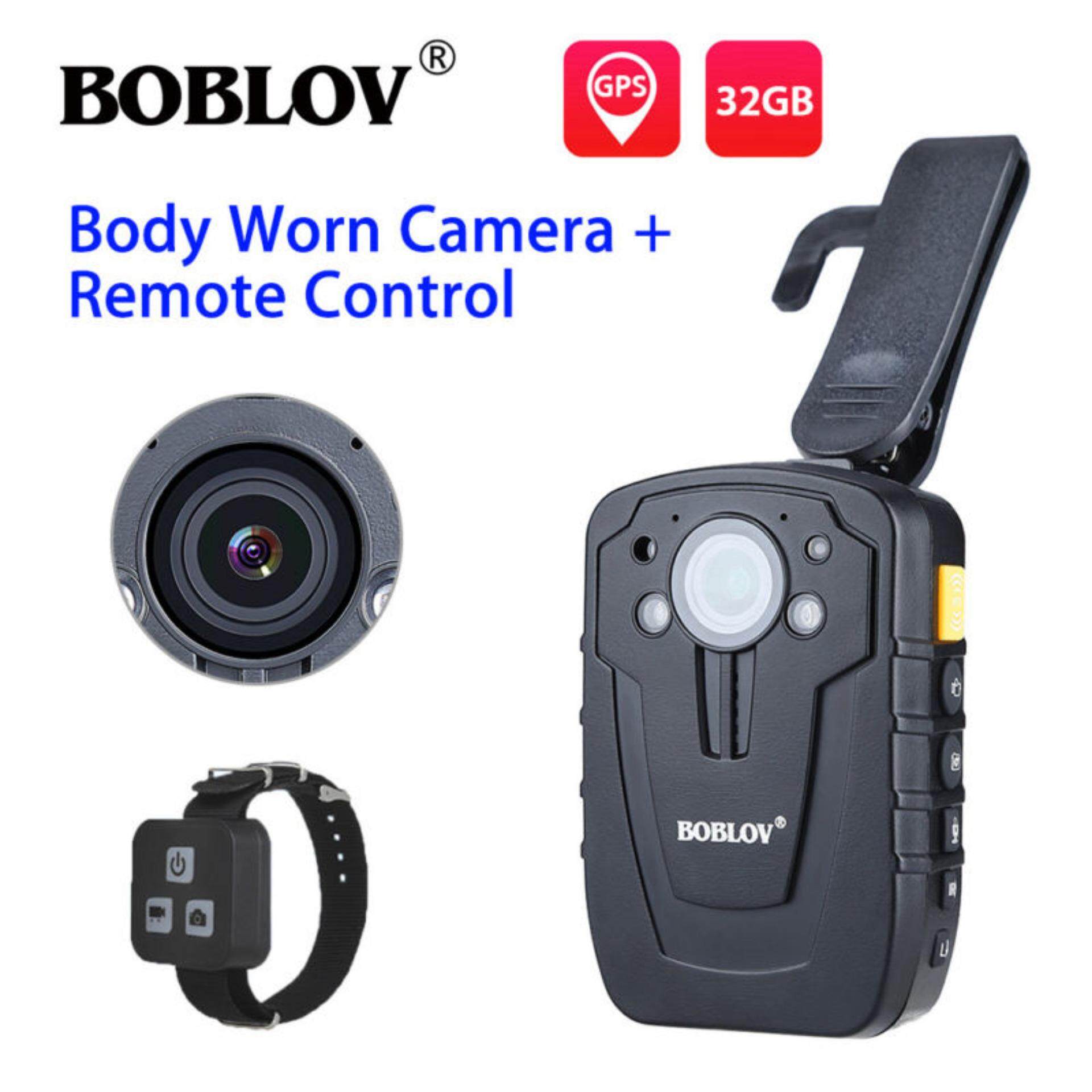 BOBLOV HD 1296P 32GB 2.0″ Night Vision Body Worn Camera Recorder GPS Night Vision Security Camcorder IP66 +Remote Control – intl