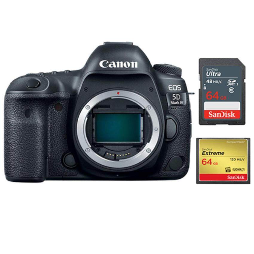 Canon EOS 5D Mark IV Body Only -Sandisk 64GB SD+64GB CF Bundle - BestPrice