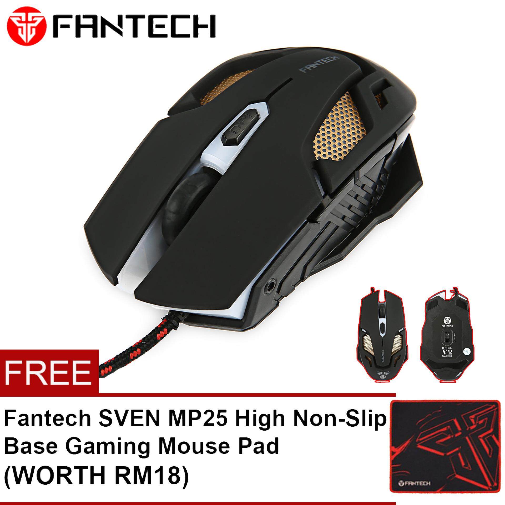 Gaming Mice reviews ratings and best price in KL Selangor and Fantech V2 KAEL 2400 DPI LED Optical 6D USB Wired Gaming Mouse with Luminous Logo for puter PC or Laptop
