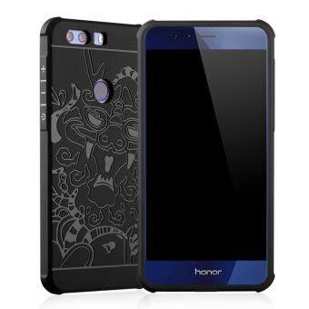 For Huawei Honor 8 Silicon TPU Anti-fall Airbag Cover Case(BlackDragon)