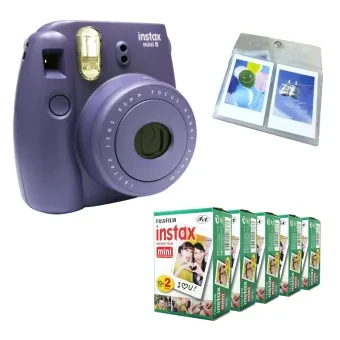 Fujifilm Instax Mini 8 Instant Camera (Grape) + Fuji White Edge
Instant 100 Film + Hanging Wall Album
