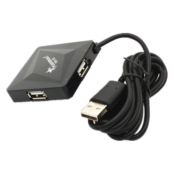 Hi-Speed 4 Ports USB2.0 USB Hub 120CM Long Cable (Black) Malaysia