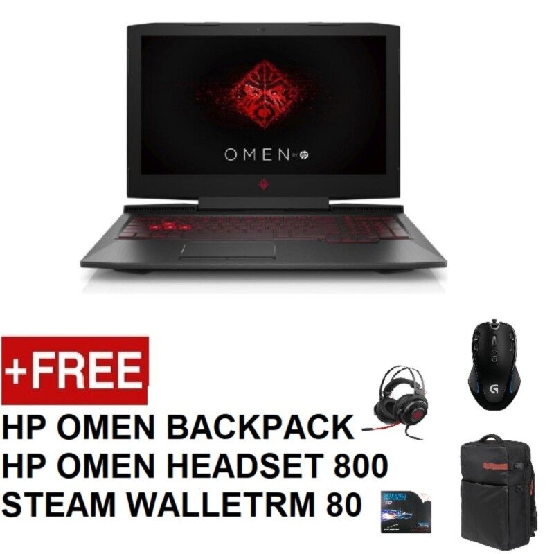 HP Omen 17-AN023TX (i7,17.3 FHD,16GB,1TB+256SSD,GTX1070 8Gb,WIN10H,2 Year Onsite) FREE 17 OMEN BACKPACK + Logitech G300s Gaming Mouse + BitDefender Internet Security Malaysia