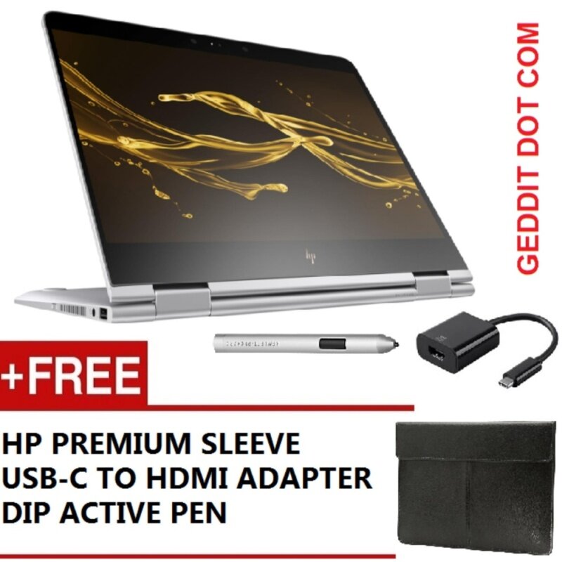 HP SPECTRE X360 13-AC081TU NOTEBOOK SILVER (i7-7500U),8GB DDR3,256GB SSD,13,FULL HD TOUCH,WIN10,NO ODD,STYLUS PEN,2 YEAR WARRANTY) Malaysia