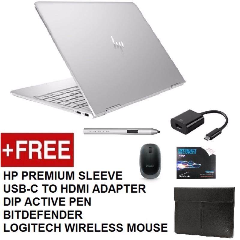 HP Spectre X360 13-AC081TU Touch Notebook Silver (i7-7500U, 8GB, 256GB SSD, 13 Full HD Touch, Win10, No ODD, Pen, 2Yr Warranty) FREE : HP Premium Sleeve + USB-C to HDMI Adapter + HP DIP Active Pen + BitDefender Internet Security + Logitech Wireless M Malaysia