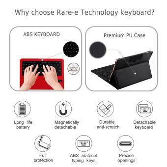IPad Pro 10.5 2017 Keyboard Case With Screen Protector TemperedGlass, REAL-EAGLE PU Leather Case Cover Bluetooth Keyboard ForApple IPad Pro 10.5 (2017 Release) Mei 2018 - 4 iPad Pro 10.5 2017 Keyboard Case with Screen Protector TemperedGlass, REAL-EAGLE PU Leather Case Cover Bluetooth Keyboard ForApple iPad Pro 10.5 (2017 Release) - 4