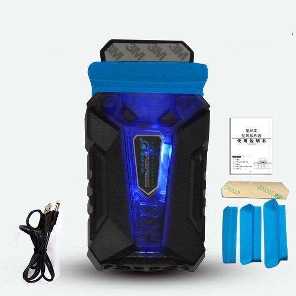 JM GAMING 2016 New upgrade! V3+LED light Cool Cold Portable Laptop Cooling Fan Air Extracting Cooler + silencer Malaysia