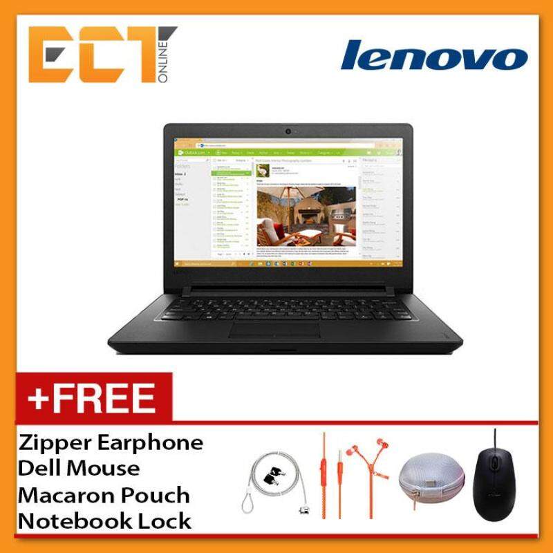 Lenovo Ideapad 110-14IBR 80T6009TMJ Laptop(Intel N3710 2.56Ghz,500GB,4GB,HD405,14,W10) - Black Malaysia