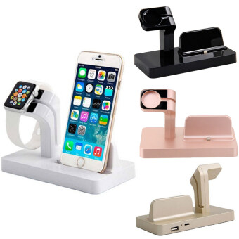 Moonar Fashion Dual Functions Docking Charger Station Stand CradleHolder For IPhone IWatch Apple Watch (Black) Jun 2018 - 5 Moonar Fashion Dual Functions Docking Charger Station Stand CradleHolder for iPhone iWatch Apple Watch (Black) - 5