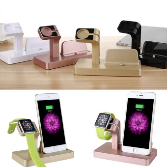 Moonar Fashion Dual Functions Docking Charger Station Stand CradleHolder For IPhone IWatch Apple Watch (Black) Jun 2018 - 4 Moonar Fashion Dual Functions Docking Charger Station Stand CradleHolder for iPhone iWatch Apple Watch (Black) - 4