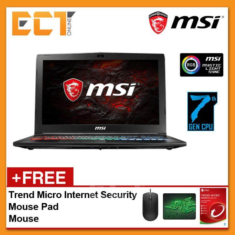 MSI GP62MVR 7RFX-898 Leonard Pro 15.6 FHD Gaming Notebook (i7-7700HQ,1TB+256GB SSD,8GB,GTX1060-6G,W10) - Black Malaysia