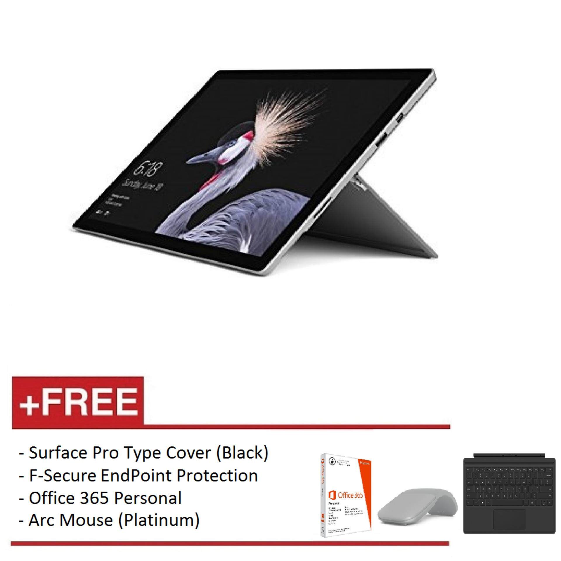 NEW Microsoft Surface Pro - Core i7 16G/512GB Free Surface Pro Type Cover (Black) + Office 365 Personal + F-Secure EndPoint Protection + Arc Mouse (Platinum) Malaysia