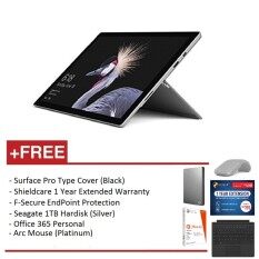NEW Microsoft Surface Pro - Core M3 4G/128GB Free Surface Pro Type Cover (Black)+Office 365 Personal+F-Secure EndPoint Protection+Shieldcare 1 YR Extended Warranty+Arc Mouse+Seagate 1TB External Hard Disk (Silver) Malaysia