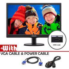 Official Philips 18.5 193V5LHSB2 HD LED Monitor With VGA / HDMI Port and Wall Mount Support Malaysia