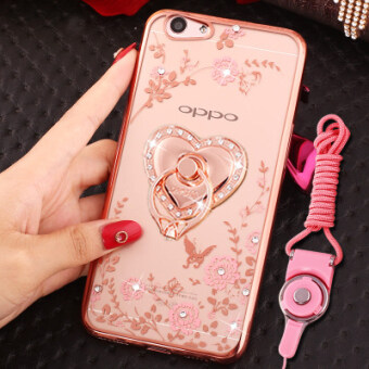 Oppoa57 Phone Shell Silicone A39 Protective Sleeve Ring Buckle A57Mtransparent Soft Lanyard Anti-fall Female Models Diamond Tide Mei 2018 - 2 Oppoa57 phone shell silicone A39 protective sleeve ring buckle A57Mtransparent soft lanyard anti-fall female models diamond tide - 2