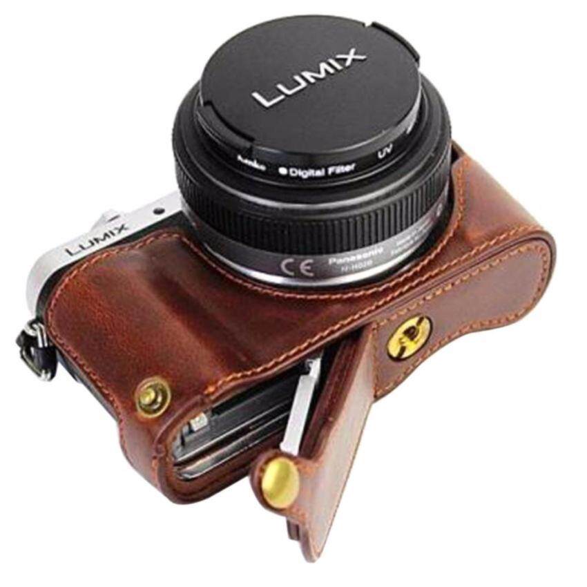 Portabel dan Ringan Setengah Badan Kamera dengan Tali Pergelangan Tangan Pucamera Keras untuk Panasonic GF7 GF8-Internasional