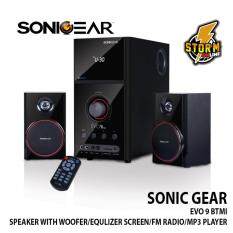 Sonic Gear Evo 9 BTMI Channel PC Speakers 2.1 New Model with Bluetooth , FM Radio , SD Slot , USB Slot ,Aux Input Malaysia