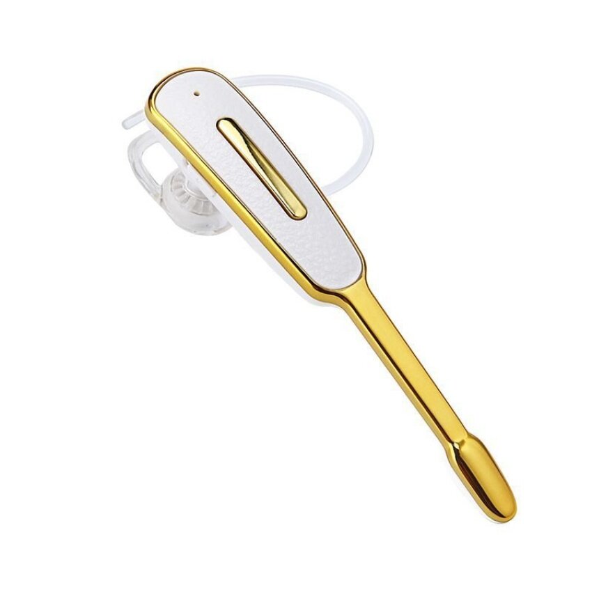 Rui Dia Nirkabel Bisnis Earphone Bas Bluetooth 4.1 Masa Pakai Baterai Yang Lama (Putih/Emas)-Internasional