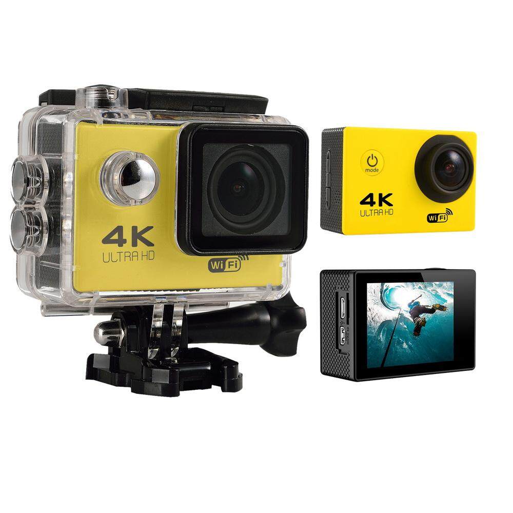 Womdee 4K HD Wifi Action Camera 2.0 Inch 170 Degree Wide Angle Lens Action Camera WIFI 4k Waterproof Sports Action Camera (Yellow) – intl