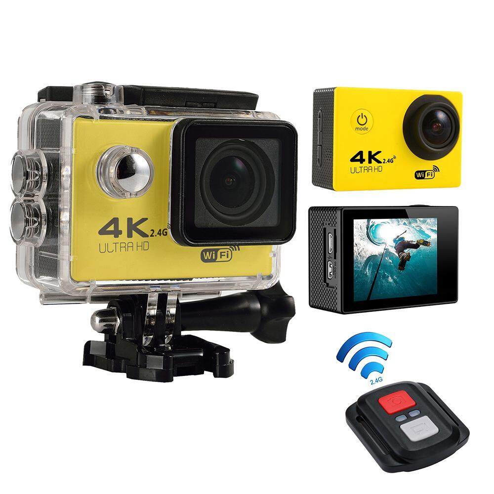 Womdee 4K HD Wifi Action Camera 2.0 Inch 170 Degree Wide Angle Lens Action Camera WIFI 4k Waterproof Sports Action Camera, Yellow – intl