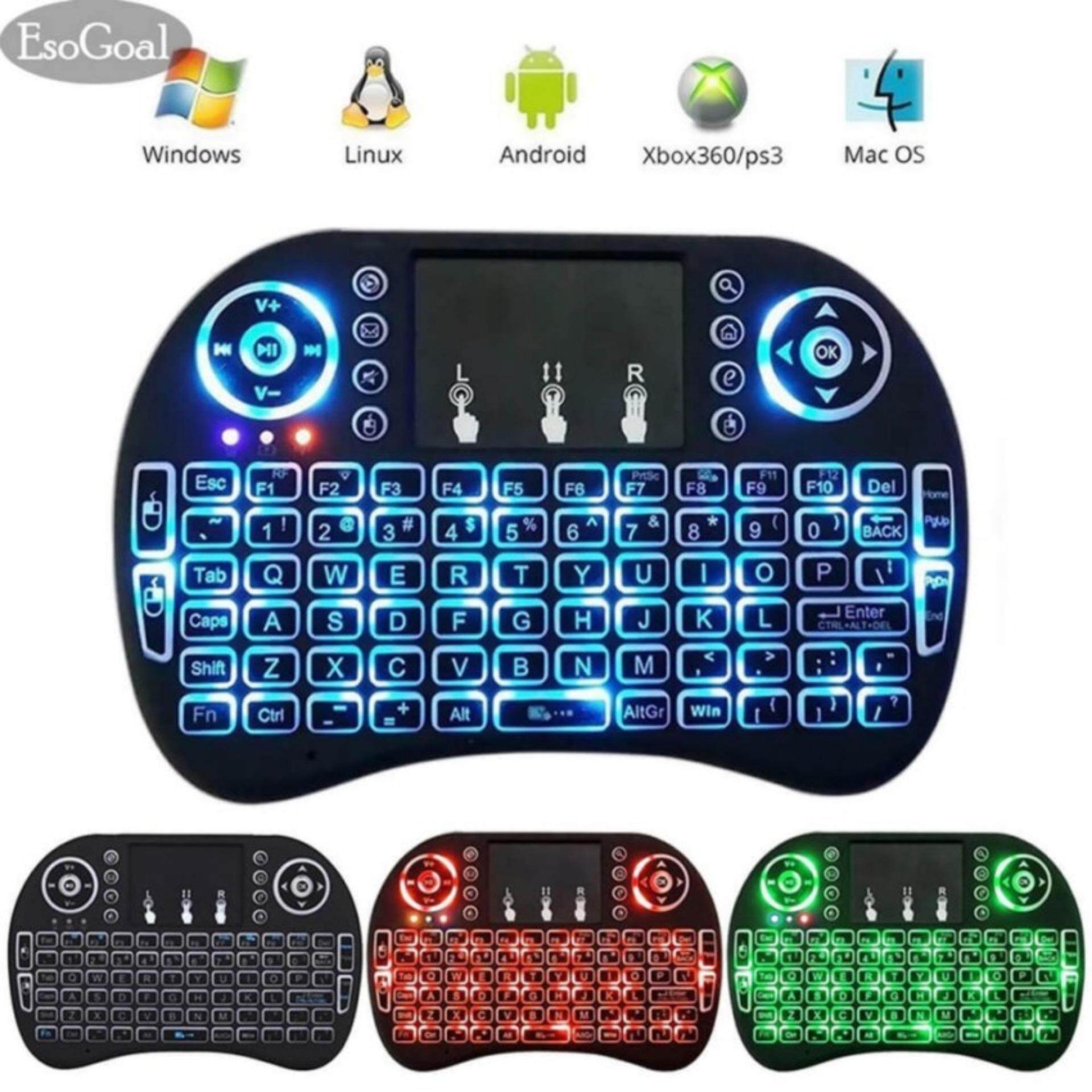 Womdee Triumphant Rii I8 Mini 2.4Ghz Wireless Touchpad Keyboard With Mouse For Pc, Pad, Xbox 360, Ps3, Google Android Tv Box, Htpc, Iptv (Black) Malaysia