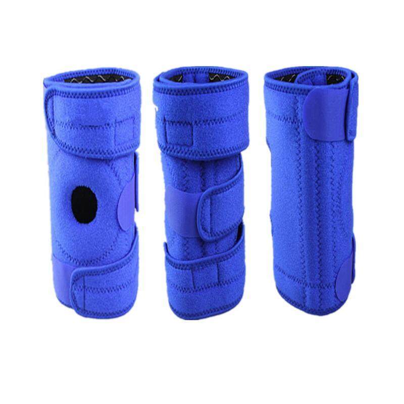 Buy 1 piece blue Mountaineering knee pad for right leg with 4 springs support cycling knee protector Mountain Bike Sports Safety kneepad brace Color:blue Malaysia