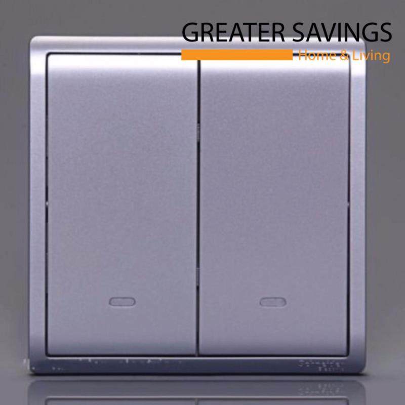 Buy 1 x SCHNEIDER PIENO 2 GANG DOUBLE POLE SWITCH WITH NEON LAVENDAR
SILVER Malaysia