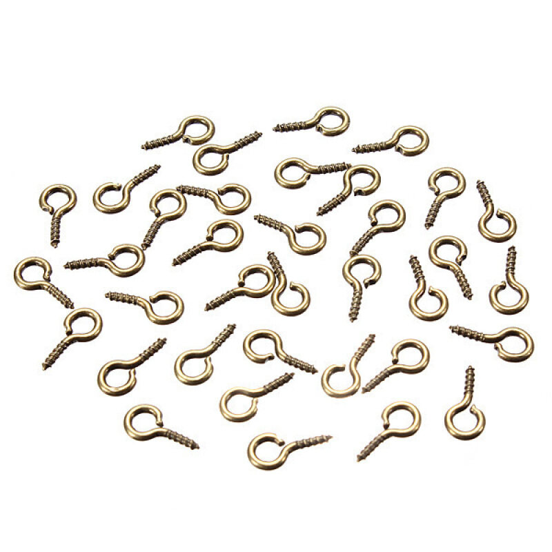 Buy 100Pcs Small Tiny Mini Eye Pins Eyepins Hooks Eyelets Screw
Threaded Peg 8x3.5mm (Gold) Malaysia