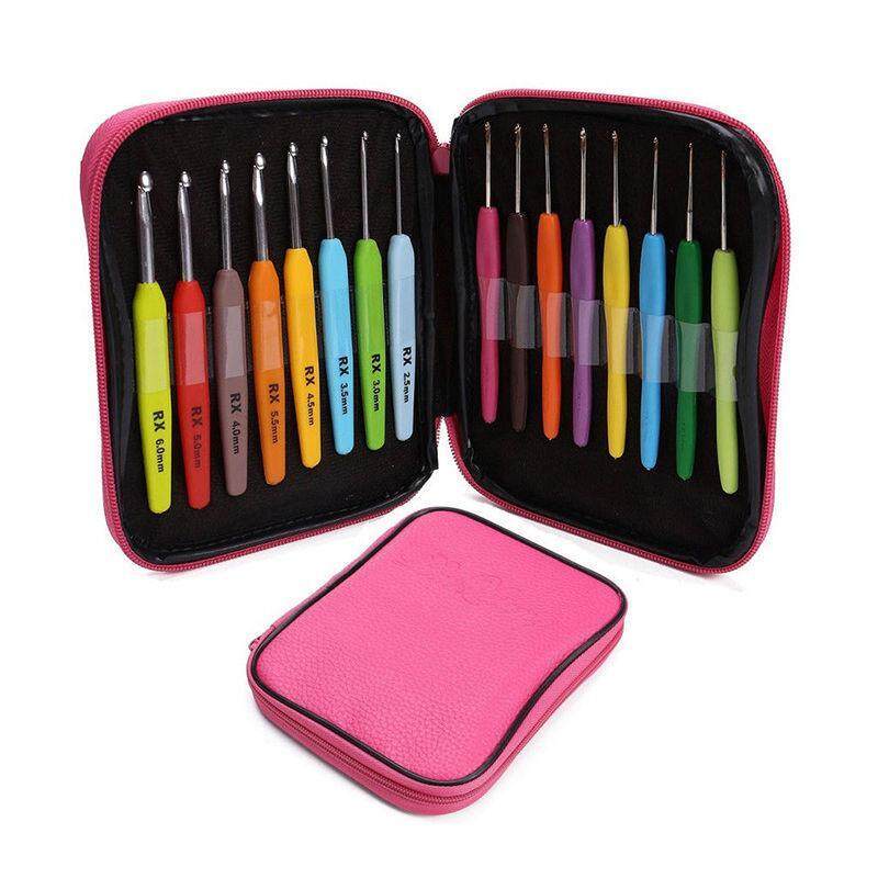 Buy 16pcs Multi Colour Crochet Hook Yarn Alu Knitting Needles Set Kit
Tool with Case Malaysia