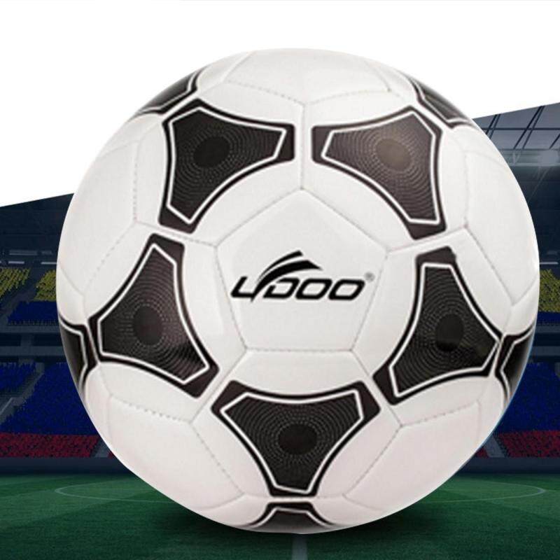 Buy 21.5cm PU Leather Sewing Wearable Match Football (Black + White) Malaysia