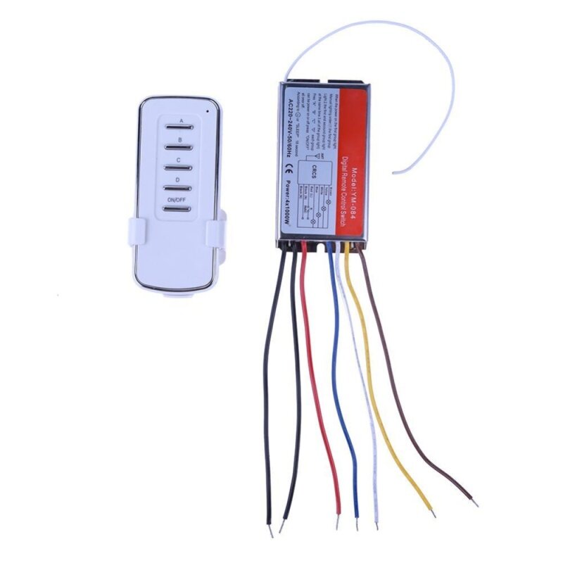 Buy 220V 4 Way Wireless RF Remote Control ON/OFF Switch + 1 Remote
Controllers (White) Malaysia