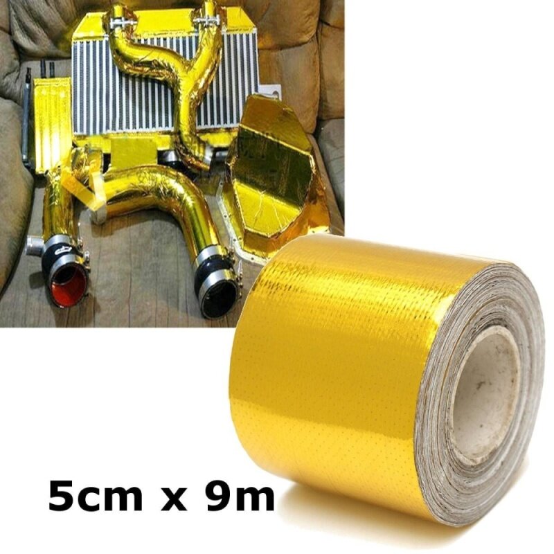 2"x30' Roll Self Adhesive Reflective Gold High Temperature Heat Shield Wrap Tape