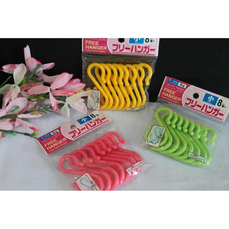 24 pcs Colourful Household Plastics Hook 3 Inches (Multi Colour)