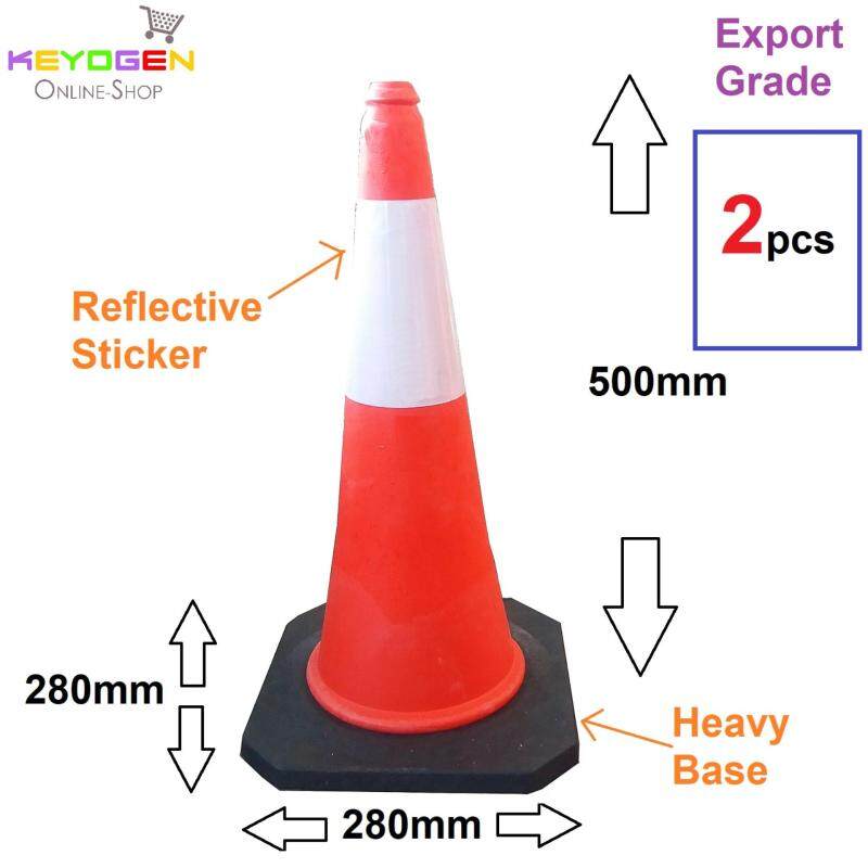 2pcs Export grade parking cone traffic block reflective safety standard cones