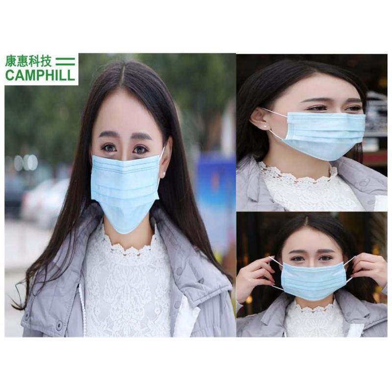 Buy 3 Layer Non Woven Surgical Medical Disposable Face Mouth Anti-Haze Facemask Blue (50 PCS X 5 Box) Malaysia