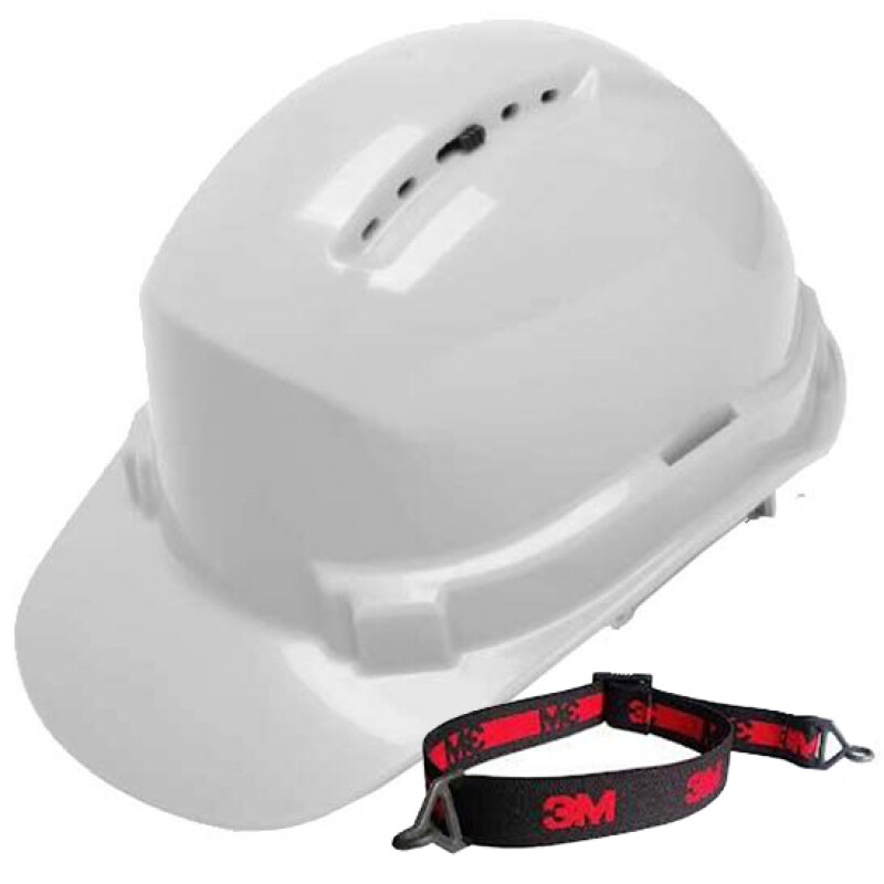Buy 3M M-601S Slide-Lock Hard Hat, White, W/ Chin Strap Malaysia