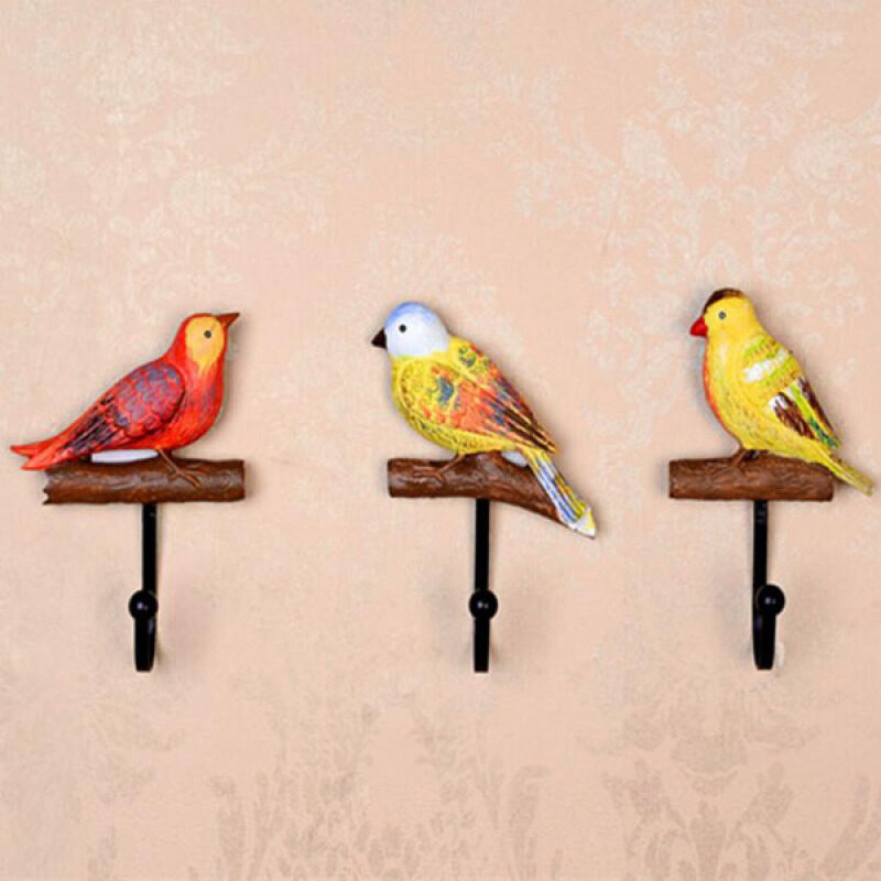 3pcs/set Resin Birds Designs Coat & Hat Clothes Wall Hooks
Hangers Durable Towel Wall Hanging Decoration for Home Bathroom
14x11x4cm