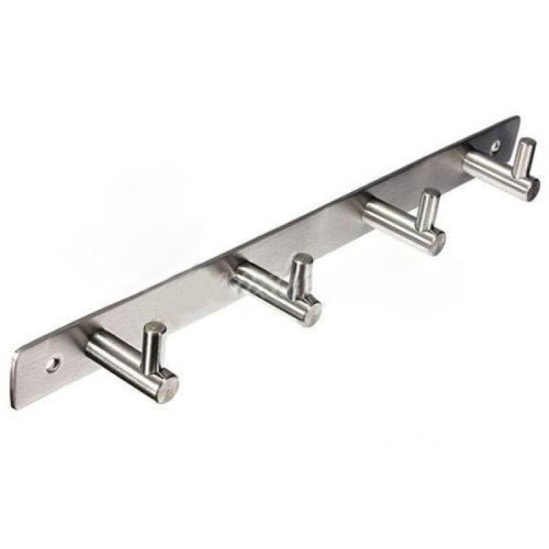 Buy 4 Hooks Coat Robe Hat Clothes Wall Hanger Rack Holder Stainless Malaysia
