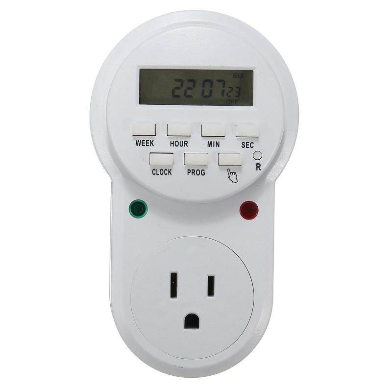 Buy 7 Day Digital Programmable Timer LCD Plug-in Socket Switch 12/24 Hour US Plug Malaysia