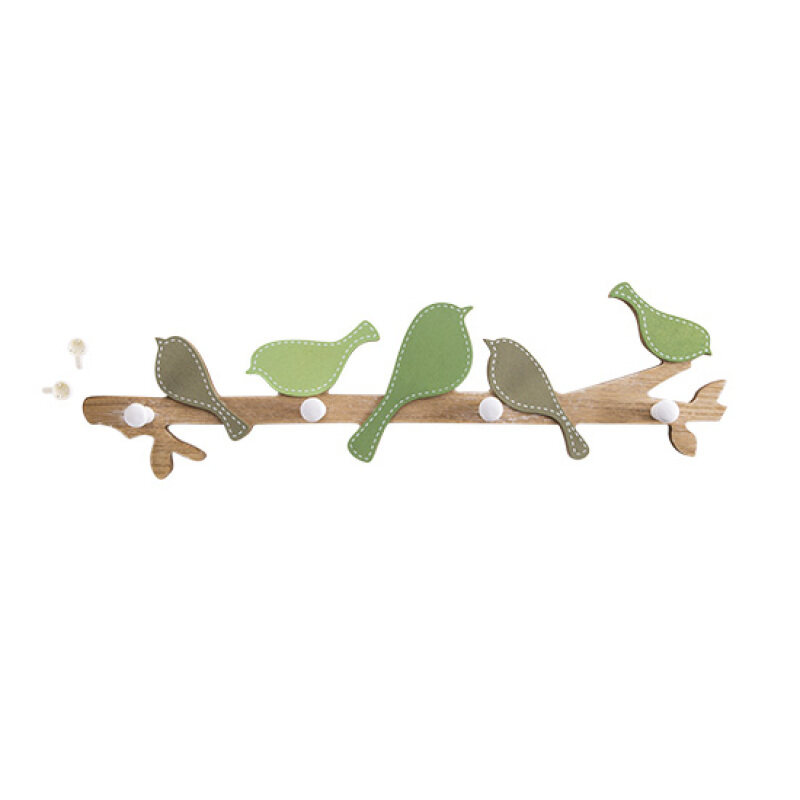 Buy American country bird hook wood wall key hanging clothes hook creative entrance wall decorative coat hooks coat rack Malaysia