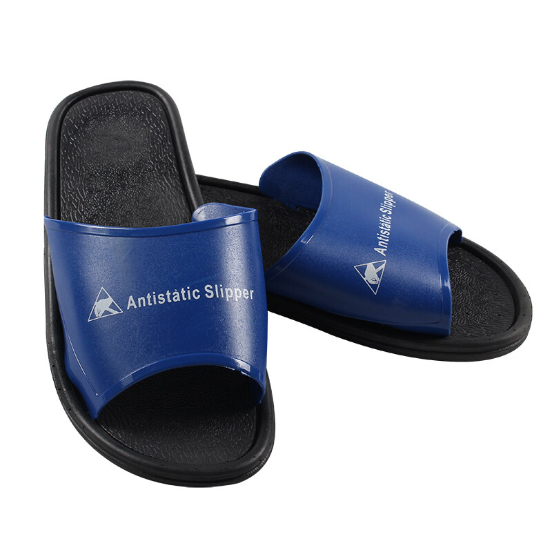 Buy Anti-static slippers static shoes blue clean shoes men's Ms. summer breathable work shoes protective shoes Malaysia