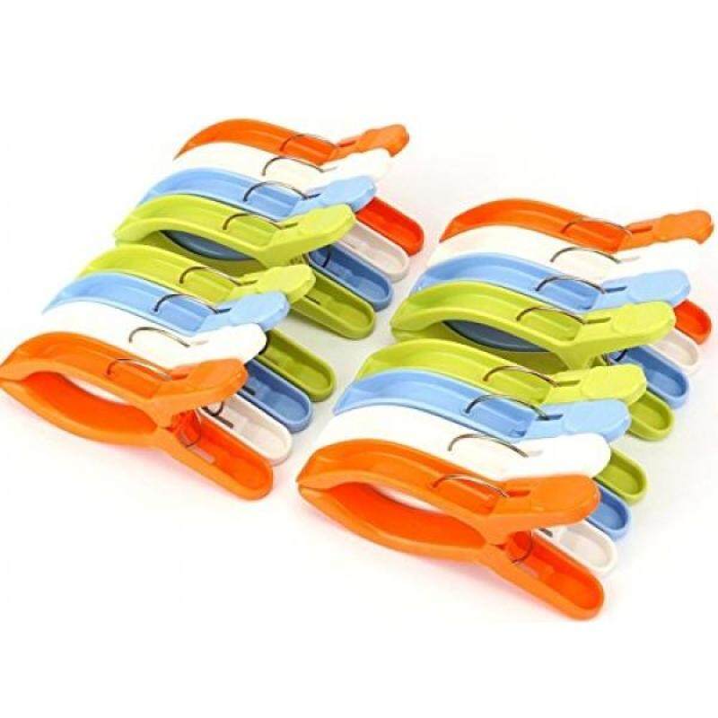 Bekith 16 Piece Beach Towel Clips Towel Holder in Fun Bright Color - Keep Your Towel from Blowing Away
