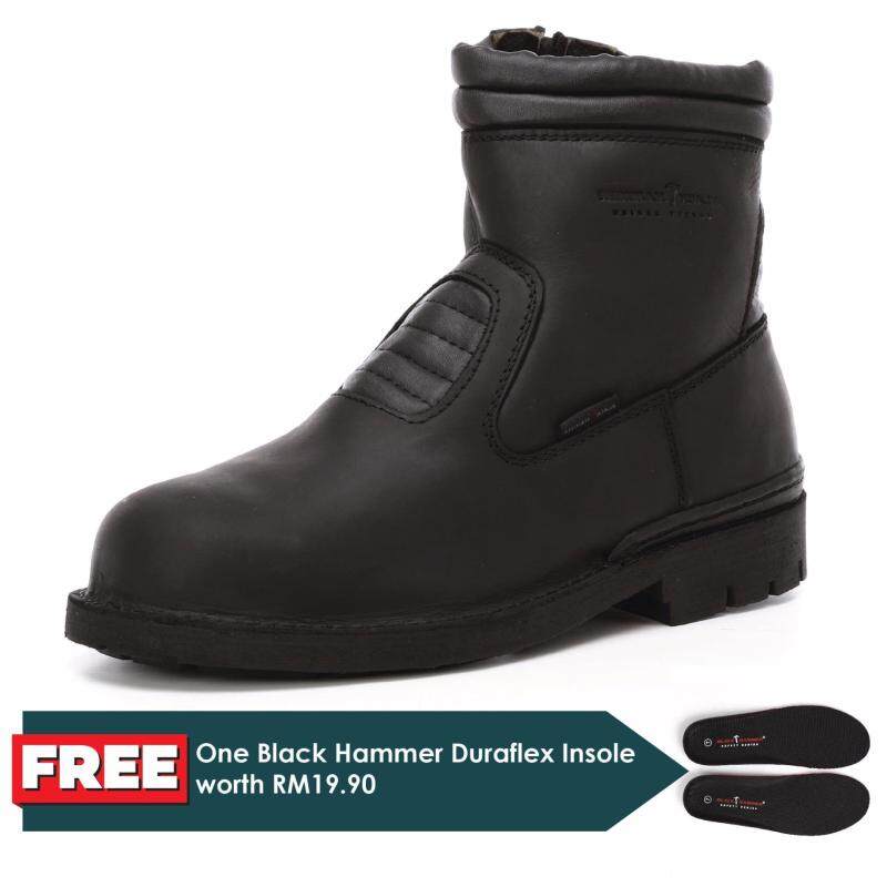 Buy Black Hammer 4000 Series Mid cut Slip on with Zip Safety Shoes (BH4202) Malaysia