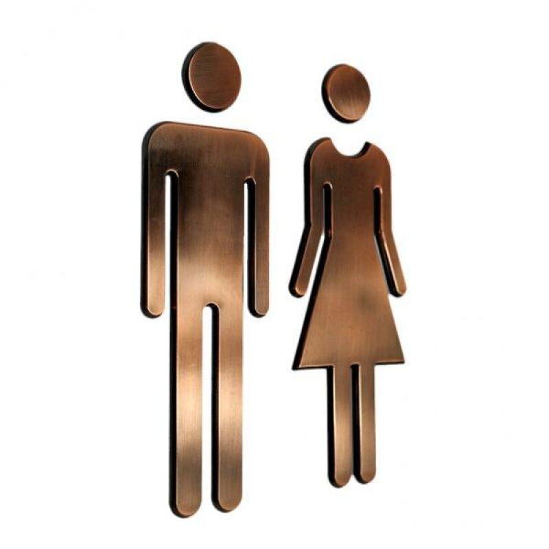 Buy BolehDeals Man&Woman WC Stickers Toilet Signs Restroom Washroom
Signage Plaque Bronze Malaysia